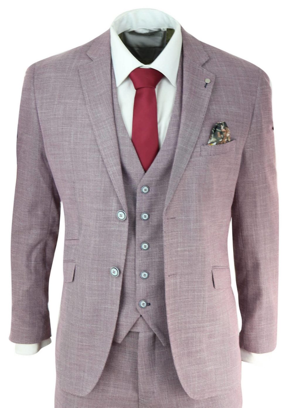 Pink Linen Suit